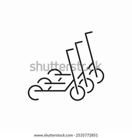 scooter parking icon sign vector