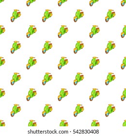 Scooter pattern. Cartoon illustration of scooter vector pattern for web