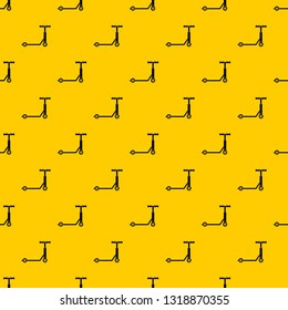 Scooter pattern seamless vector repeat geometric yellow for any design