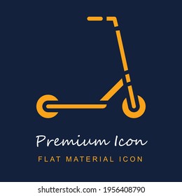 Scooter premium material ui ux isolated vector icon in navy blue and orange colors