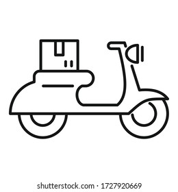 Scooter relocation icon. Outline scooter relocation vector icon for web design isolated on white background