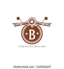 Scooter Retro Badge B Letter Logo