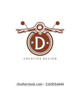 Scooter Retro Badge D Letter Logo