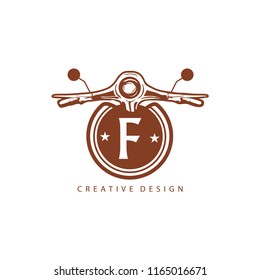 Scooter Retro Badge F Letter Logo