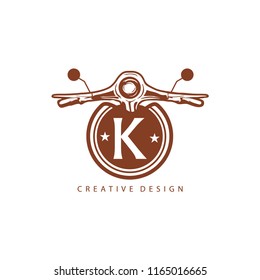 Scooter Retro Badge K Letter Logo