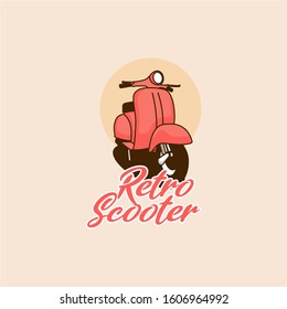 Scooter Retro Logo Image Stock