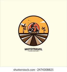 Scooter Retro Logo template design