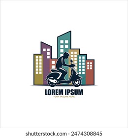 Scooter Retro Logo template design