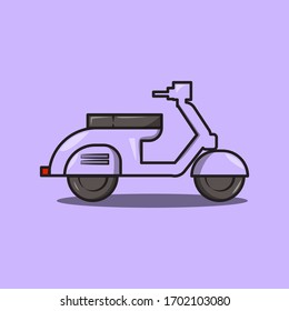 Scooter. Retro transport. flat vector simple element illustration from editable transportation concept 