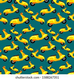 scooter seamless pattern vector illustration background