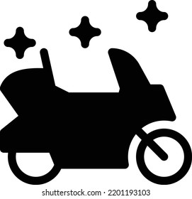 brillo de scooter Ilustración vectorial en un fondo transparente.Símbolos de calidad premium.Icono vector glifos para el diseño de conceptos y gráficos.