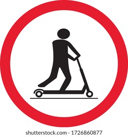 Scooter sign, symbol, Vector illustration