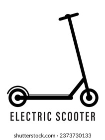 SCOOTER SIGN VEKTORGRAFIK, ELEKTRISCHES SCOOTERSYMBOL EINZELN, E-SCOOTER-SIGN