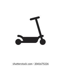 Scooter Silhouette Icon On White Background