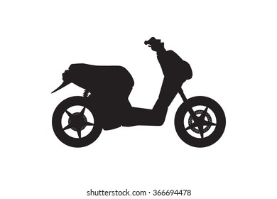 scooter silhouette isolated