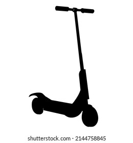 scooter silhouette, isolated on white background vector