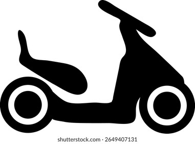Scooter Silhouette Vector Clipart simple de dos ruedas