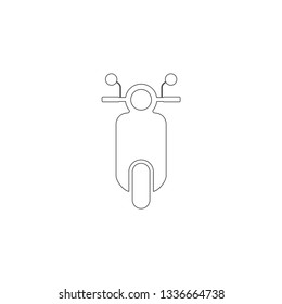 Scooter. simple flat vector icon illustration. outline line symbol - editable stroke