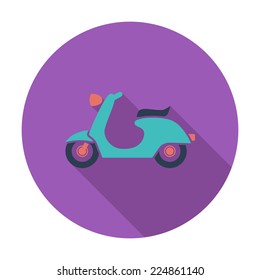 Scooter. Single flat color icon. Vector illustration.