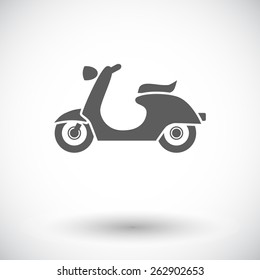 Scooter. Single flat icon on white background. Vector illustration.