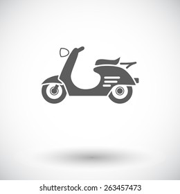 Scooter. Single flat icon on white background. Vector illustration.