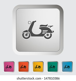 Scooter. Single icon. Vector illustration.