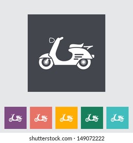 Scooter. Single icon. Vector illustration.