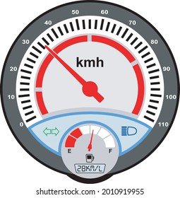 El velocímetro Scooter incluye el fuelómetro y el indicador de signos