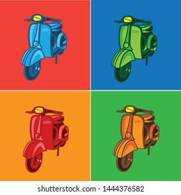 Scooter Style with full colore - Vector