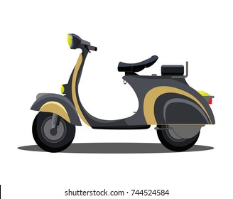 Scooter stylized. Scooter isolated on white background.