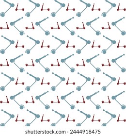 Scooter superb trendy multicolor repeating pattern vector illustration design