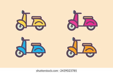 Scooter symbols vector illustration for commercial use.