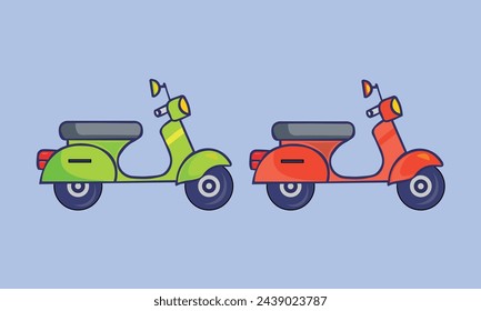 Scooter symbols vector illustration for commercial use.