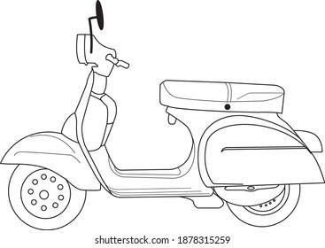 Scooter Gt Outline Stock Vector (Royalty Free) 16260031