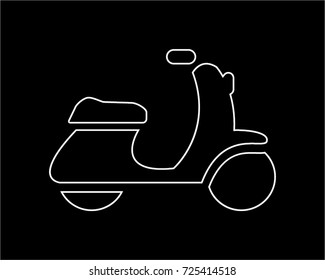 scooter thin line icon illustration design