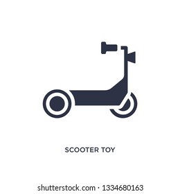 scooter toy icon. Simple element illustration from toys concept. scooter toy editable symbol design on white background. Can be use for web and mobile.