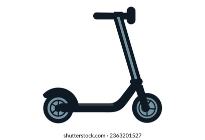 Scooter transport flat icons set. Set of vector modern scooters and colorful style,
