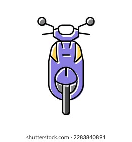 scooter transport vehicle color icon vector. scooter transport vehicle sign. isolated symbol illustration