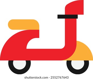 Scooter Transport Vehicle Icon Vector  Flat Illustration