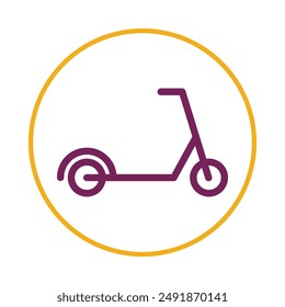 Scooter trendy icon stellar abstract vector illustration colorful artwork design
