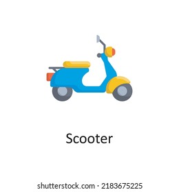 Scooter vector flat Icon Design illustration. Miscellaneous Symbol on White background EPS 10 File
