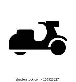 scooter vector glyph flat icon 