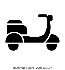 Scooter Vector Glyph Icon For Personal And Commercial Use.
