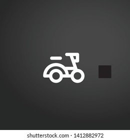Scooter vector icon. Scooter concept stroke symbol design. Thin graphic elements vector illustration, outline pattern for your web site design, logo, UI. EPS 10.