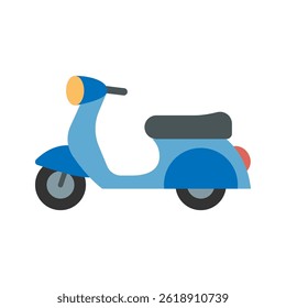 Scooter vector icon in flat style, simple and minimalist transport vehicle icon
