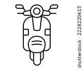 Scooter Vector Icon Fully Editable

