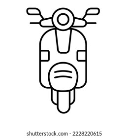 Scooter Vector Icon Fully Editable

