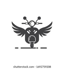 plantilla de diseño de ilustración de icono de scooter