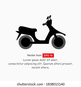 Scooter vector icon for mobile concept and web apps design