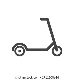 Icono del vector Scooter sobre fondo blanco aislado.